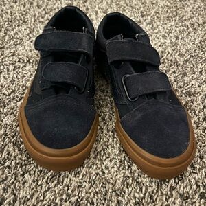 Vans Kids Blue and Brown Velcro Sneakers